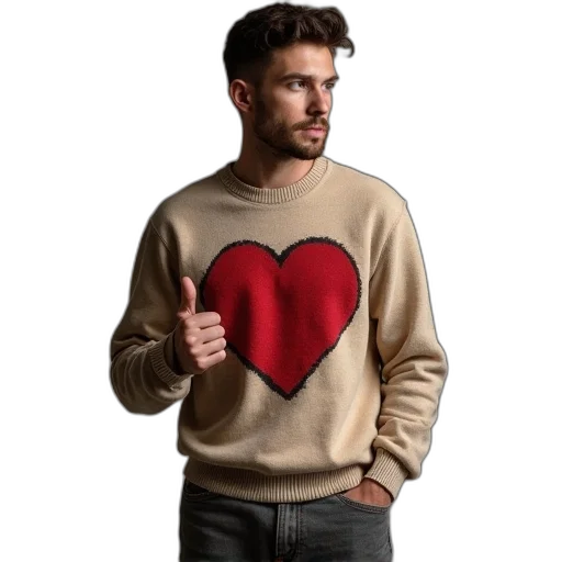 jacket, thumb, love, sweatshirt transparent PNG cut-out