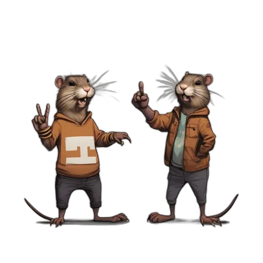 jacket, concept art, pixel art, 3d render, cartoon, earth tones, two, anthropomorphic transparent PNG cut-out