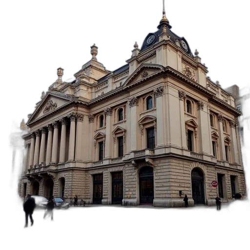 building, crown, 3d render, photorealistic transparent PNG cut-out