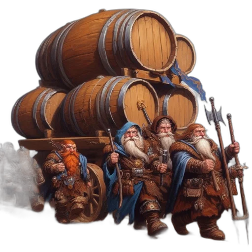 fantasy art, concept art, pixel art, fire, snow, dwarf, warriors, varied transparent PNG cut-out