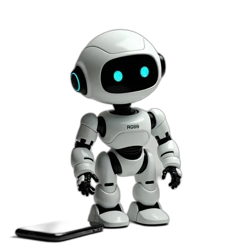 robot, staff, animal, 3d render, concept art, cartoon, comic book art, small transparent PNG cut-out