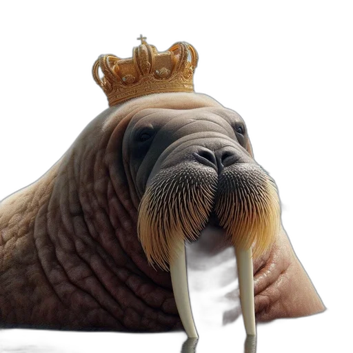 crown, animal, creature, hat, 3d render, photorealistic, concept art, imposing transparent PNG cut-out