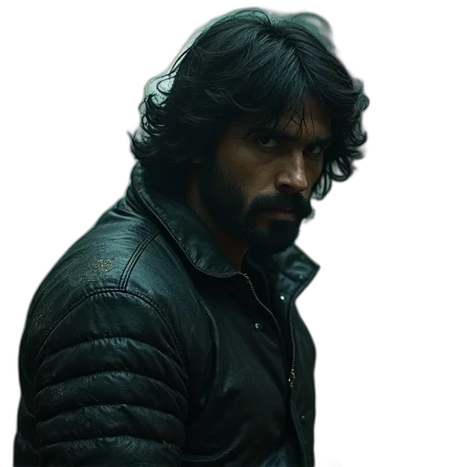 jacket, face, comic book art, tamil transparent PNG cut-out