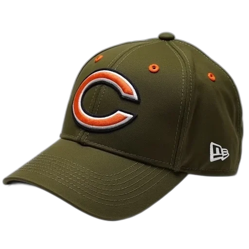 hat, crown, men, new, era, olive, chicago, bears transparent PNG cut-out