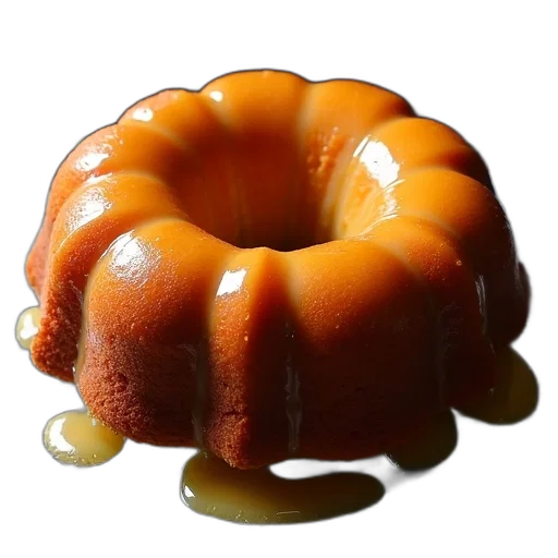 food, crown, 3d render, photorealistic, glazed, bundt, cake, shiny transparent PNG cut-out