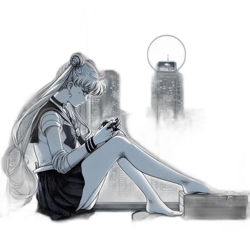 robot, dress, bottle, concept art, cyberpunk, comic book art, anime, neon lights transparent PNG cut-out