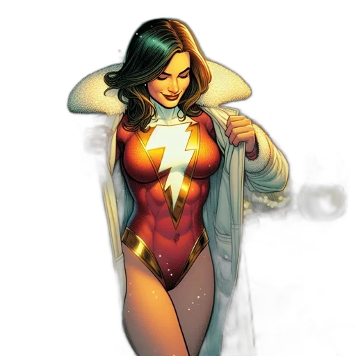 comic book art, concept art, fantasy art, pixel art, woman, marvel-inspired, superhero, costume transparent PNG cut-out