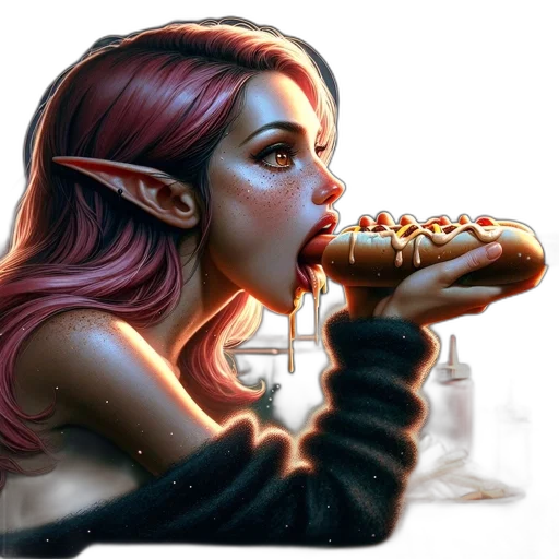 food, dragon, creature, fantasy art, concept art, pixel art, photorealistic, neon lights transparent PNG cut-out