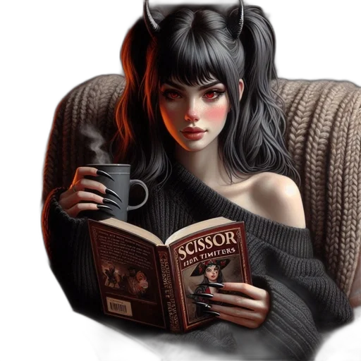 dragon, fantasy art, comic book art, photorealistic, concept art, dark, red, woman transparent PNG cut-out