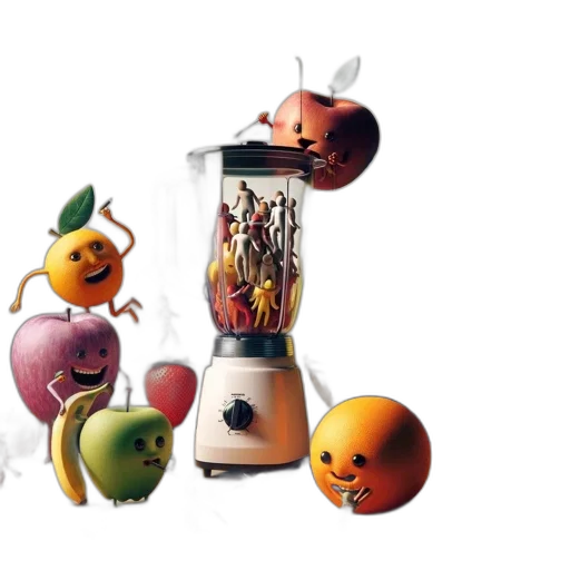 robot, food, concept art, 3d render, photorealistic, pixel art, outer space, anthropomorphized transparent PNG cut-out