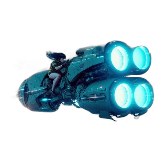 weapon, robot, shoes, 3d render, concept art, cyberpunk, fantasy art, outer space transparent PNG cut-out