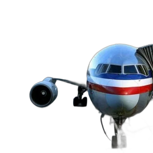 3d render, photorealistic, concept art, large, commercial, airplane, red, white transparent PNG cut-out