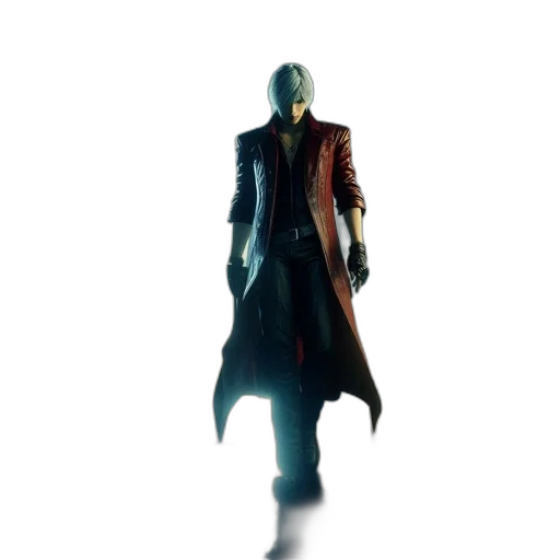 jacket, mask, robot, creature, concept art, cyberpunk, 3d render, pixel art transparent PNG cut-out