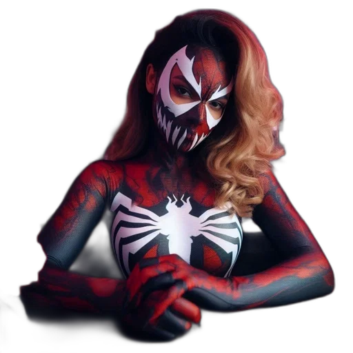 mask, comic book art, concept art, fantasy art, 3d render, woman, unique, mask-like transparent PNG cut-out