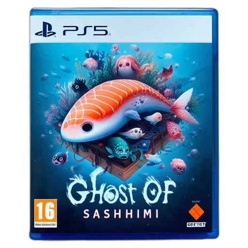 concept art, underwater, game, case, ghost, sashimi, displayed, wooden transparent PNG cut-out