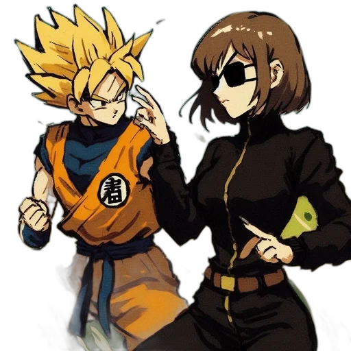 jacket, staff, concept art, anime, comic book art, pixel art, dark, golden transparent PNG cut-out