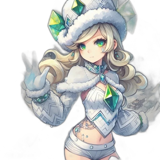 staff, hat, crown, dress, fantasy art, pixel art, anime, concept art transparent PNG cut-out