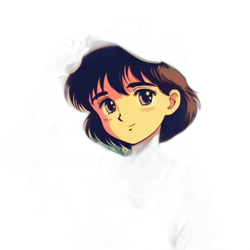 face, creature, jacket, flower, watercolor, anime, pixel art, concept art transparent PNG cut-out