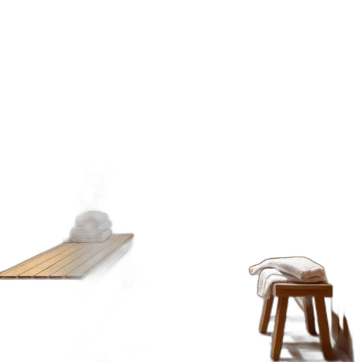 furniture, umbrella, staff, robot, 3d render, concept art, photorealistic, snow transparent PNG cut-out