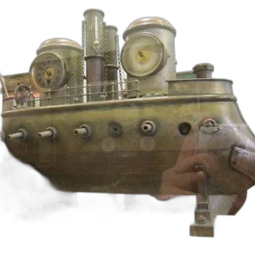 robot, weapon, car, mask, concept art, 3d render, underwater, vintage transparent PNG cut-out