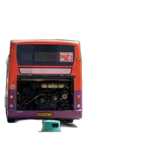 car, robot, two, orange, purple, buses, number, one transparent PNG cut-out