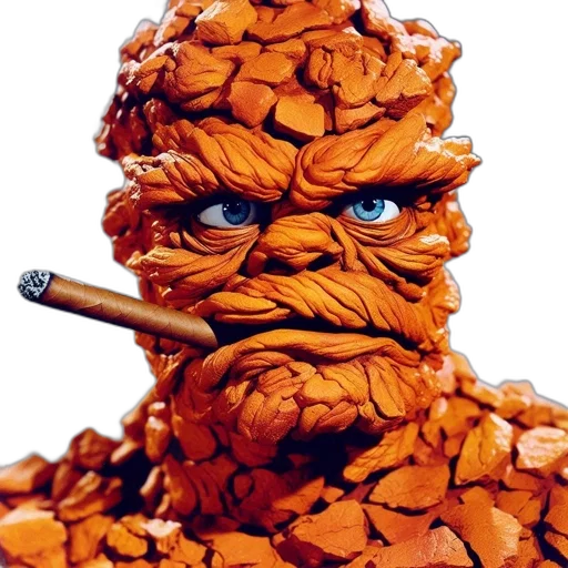 face, food, mask, creature, photorealistic, comic book art, concept art, 3d render transparent PNG cut-out