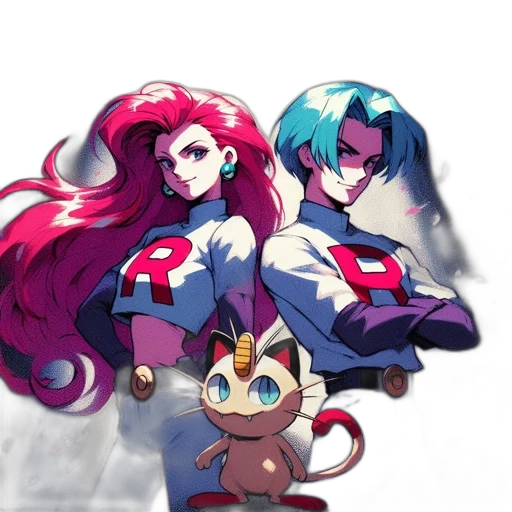 concept art, anime, pixel art, comic book art, colorful, red, two, animated transparent PNG cut-out