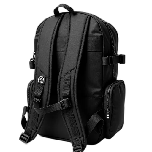 jacket, black, tactical, backpack, multiple, compartments, adjustable, straps transparent PNG cut-out