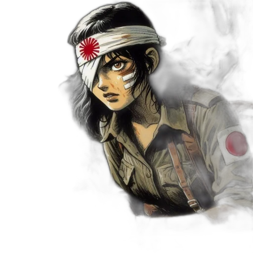 weapon, hat, mask, face, comic book art, anime, concept art, fantasy art transparent PNG cut-out