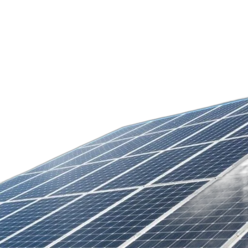 solar, panels, under, bright, sun, clear, blue, sky transparent PNG cut-out