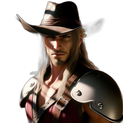 hat, fantasy art, photorealistic, concept art, comic book art, older, man, silver transparent PNG cut-out