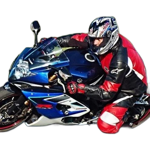 weapon, photorealistic, concept art, motorcyclist, red, black, jacket, helmet transparent PNG cut-out