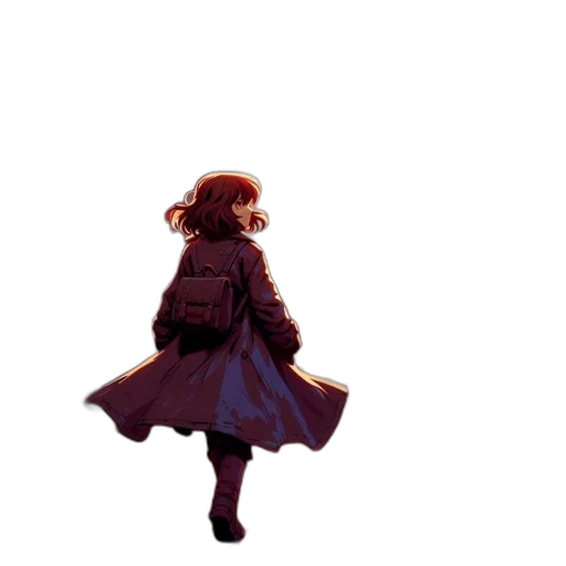 dress, jacket, creature, weapon, concept art, watercolor, pixel art, anime transparent PNG cut-out