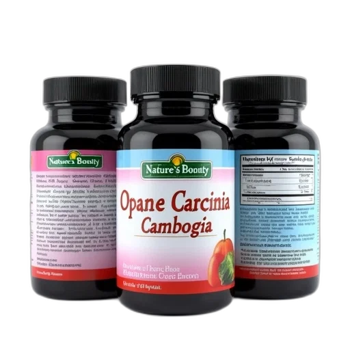 three, bottles, garcinia, cambogia, dietary, supplement, displayed, against transparent PNG cut-out