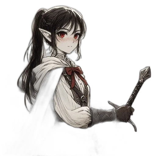 staff, sword, weapon, dragon, fantasy art, concept art, watercolor, pixel art transparent PNG cut-out