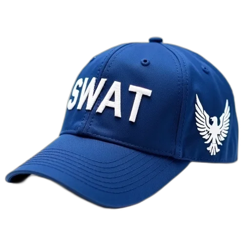hat, weapon, 3d render, vaporwave, blue, baseball, cap, word transparent PNG cut-out