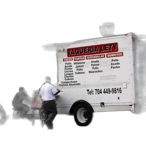 food, staff, furniture, 3d render, concept art, truck, name, taqueria transparent PNG cut-out
