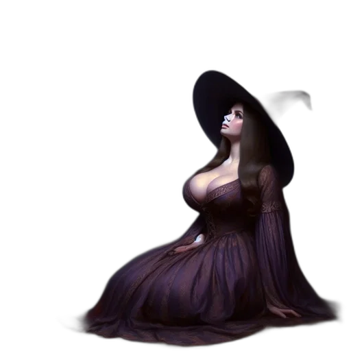 dress, hat, mask, crown, concept art, fantasy art, 3d render, pixel art transparent PNG cut-out