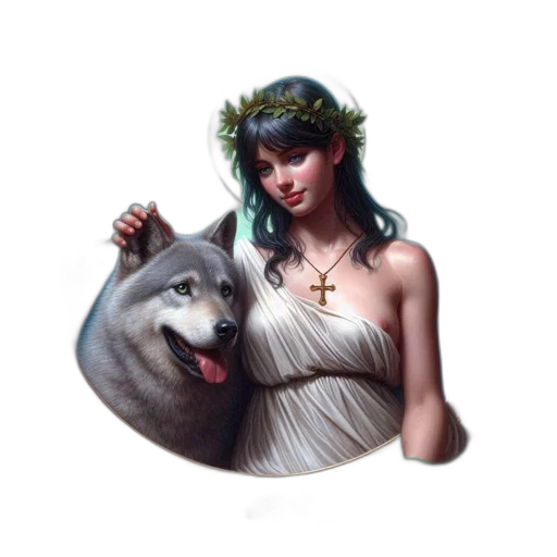 jewelry, dress, animal, creature, fantasy art, photorealistic, pixel art, concept art transparent PNG cut-out