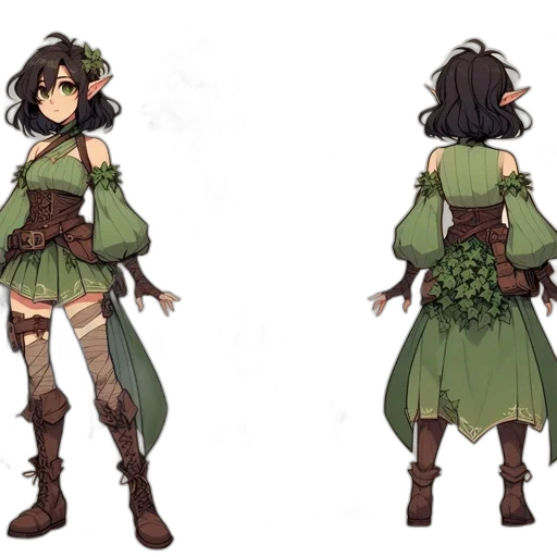 concept art, fantasy art, pixel art, 3d render, earth tones, green, dark, monochrome transparent PNG cut-out