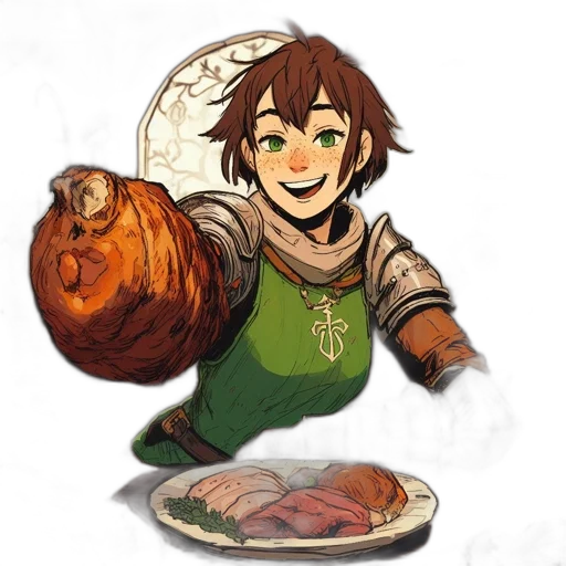 food, pixel art, concept art, fantasy art, watercolor, earth tones, green, golden transparent PNG cut-out