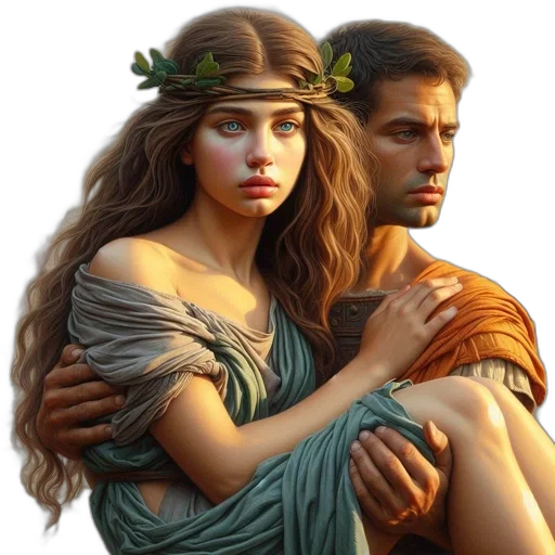 dress, fantasy art, photorealistic, concept art, oil painting, forest, sunset, fire transparent PNG cut-out