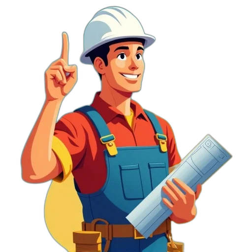 staff, robot, furniture, cartoon, 3d render, stylized, illustration, construction transparent PNG cut-out