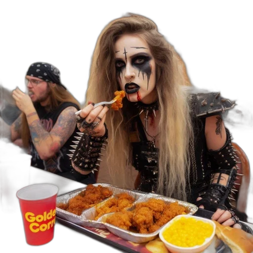 food, individual, gothic, fashion, sense, eats, fried, chicken transparent PNG cut-out