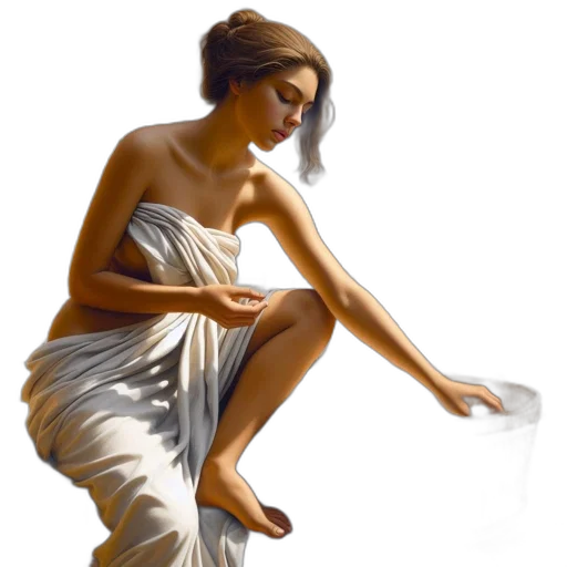 dress, jewelry, photorealistic, oil painting, fantasy art, concept art, fire, underwater transparent PNG cut-out
