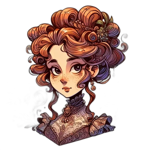 crown, fantasy art, watercolor, cartoon, concept art, elegant, female, figure transparent PNG cut-out