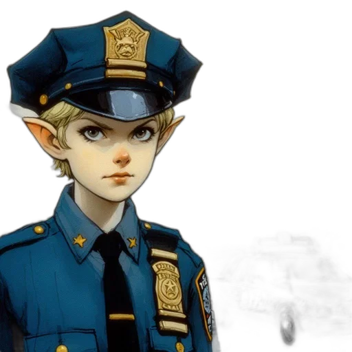 staff, face, hat, concept art, photorealistic, fantasy art, anime, elf-like transparent PNG cut-out