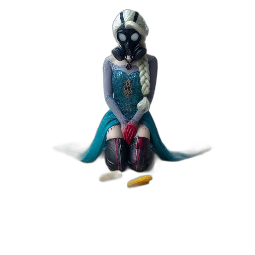 mask, robot, jewelry, staff, 3d render, concept art, fantasy art, vaporwave transparent PNG cut-out