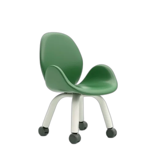 furniture, 3d render, green, form transparent PNG cut-out