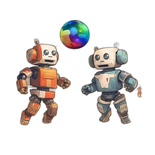 robot, concept art, 3d render, pixel art, fantasy art, colorful, monochrome, pastel transparent PNG cut-out